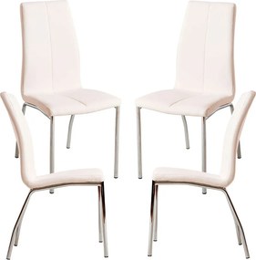 Set 4 Humi Kunstlederen Stoelen