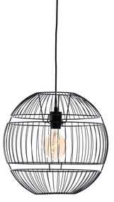 Moderne hanglamp zwart 38 cm - Sphaera Modern E27 bol / globe / rond Binnenverlichting Lamp