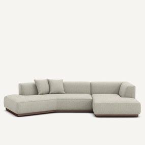 Rechte open hoekbank in tweed, JACOPO