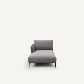 Longchair stonewashed fluweel, Oscar design E.Gallina