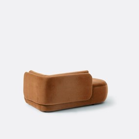 Longchair links, fluweel, Méridiano