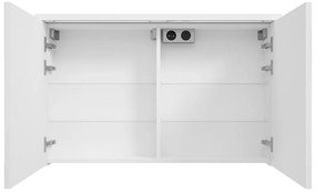 Fontana Grado spiegelkast met verlichting 100cm 2 deuren wit mat
