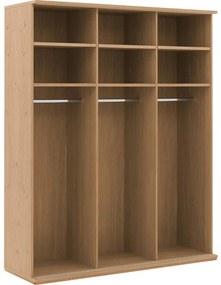 Goossens Excellent Kledingkast Wood, 180 cm breed, 223 cm hoog, 3 hout schuifdeuren