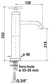 Reitano Industry hoge wastafelmengkraan nikkel/zwart