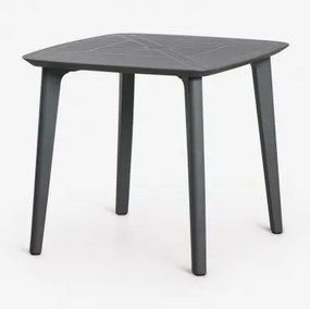 Tuinvierkante Tafel 85x85 Cm Van Polypropyleen Scand Grijs – Grafiet - Sklum