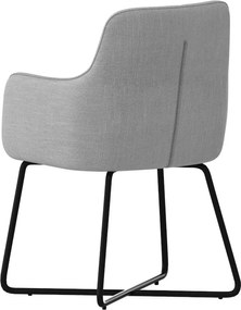 Eetkamerstoel - Arne - stof Bjorn grof geweven lichtgrijs