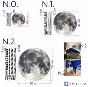 INSPIO Muurstickers - Maan met Sterren