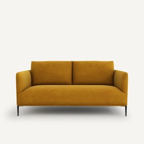 Compacte zitbank in fluweel, Oscar, ontwerp E. Gallina