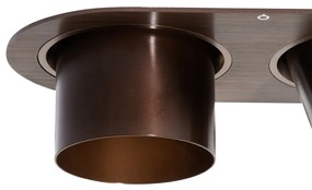 Set van 6 inbouwspots donkerbrons GU10 70mm kantelbaar 2-lichts - Installa Binnenverlichting Lamp