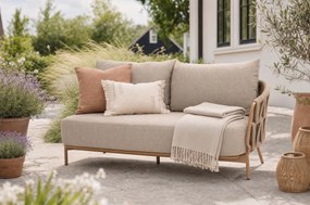Seasons Biarritz . Seater Bench Left Arm Amber With Cushions Rope Zand/Beige