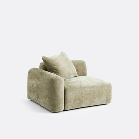 Hoekelement links voor modulaire bank, jacquard chenille, AMAD