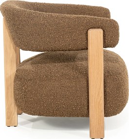Armleuningstoel Boucle Bruin