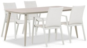 Tuinset 4 personen 180 cm Aluminium/textileen Taupe Osmen Joliet/Vienna