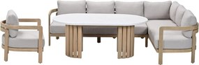 Garden Impressions Sirocco lounge dining set 4-delig rechts - acacia - grey sand