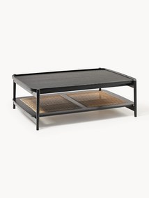 Houten salontafel Libby, met Weens vlechtwerk