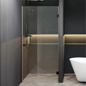 Riho Scandic X101 douchedeur rechtsdraaiend 70x200cm zwart mat