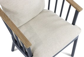 Tuinstoel Aluminium/Teak Grijs-antraciet Apple Bee Condor