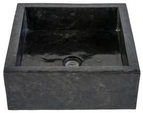 Sanigoods Alina waskom gepolijst 40x40x15cm zwart