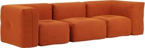 Soft Zitzak Indoor 3 Seater - Orange Jaquard