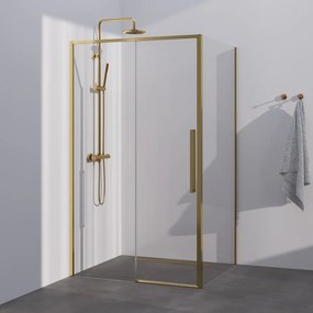 Brauer Season douchecabine met schuifdeur 100x100cm messing