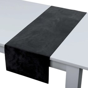 Dekoria Rechthoekige tafelloper collectie Velvet zwart 40 x 130 cm