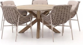 Diningset Manifesto | 5 personen | Tuinset teakhout | 6-delig | Kees Smit Tuinmeubelen