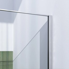 Brauer Brushed Frame inloopdouche helder glas 120x200 met muurprofiel en lijst rondom RVS-kleurig geborsteld