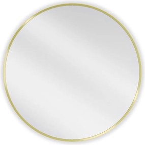 Mexen Loft badkamerspiegel rond 70 cm, gouden frame - 9850-070-070-000-50