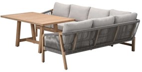 Garden Impressions Alora lounge dining set 3-delig rechts - grey sand