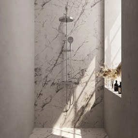 Brauer Stripe opbouw regendouche met 25cm hoofddouche en 3 standen handdouche chroom