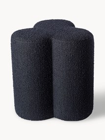 Bouclé gestoffeerde poef Clover
