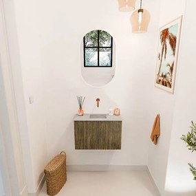 Mondiaz Joya DLux 60cm toiletmeubel dusk met wastafel faye midden zonder kraangat glace