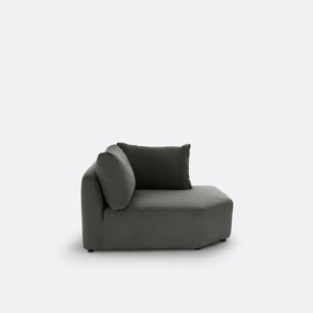 Moduleerbare hoekbank ribfluweel, Monica