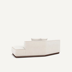 Rechte halve zetel in chenille fluweel, JACOPO