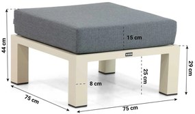 Hoek loungeset 5 personen Aluminium Taupe  Lifestyle Garden Furniture Luca