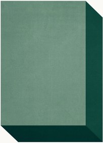 Handgeweven laagpolig wollen vloerkleed Tekla Box