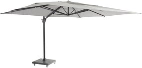4 Seasons Outdoor Hacienda parasol 300 x 400 cm mid grey, antraciet frame Parasol    weerbestendig