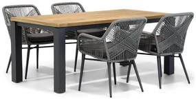 Tuinset 4 personen 180 cm Rope Grijs Lifestyle Garden Furniture Advance/Veneto