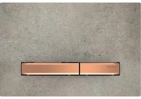 Geberit Sigma50 bedieningplaat, 2-toets spoeling frontbediening voor toilet 24.6x16.4cm rood goud / betonlook 115670JV2