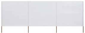 vidaXL Windscherm 3-panelen 400x80 cm stof zandwit