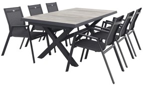 Hartman Napoli/Ottowa 205-265x100 cm. - 7-delige stapelbare tuinset