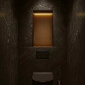 Hotbath &More inbouwnis met verlichting 30x15x10cm tuscan bronze