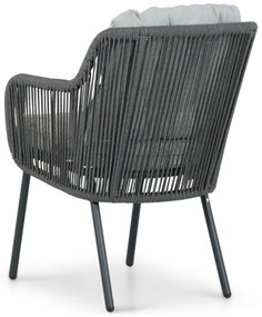 Tuinset 4 personen 120 cm Aluminium/rope Grijs Santika Furniture Santika