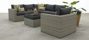 Atlanta wicker loungeset 5-delig – Vintage grey - Garden impressions