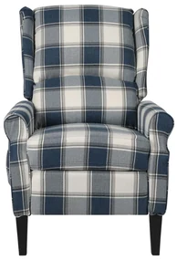 vidaXL Massagestoel verstelbaar stof blauw