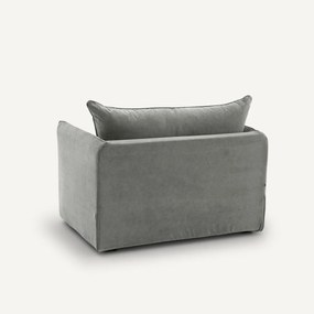 Fauteuil XL in stonewashed fluweel, Neo Chiquito
