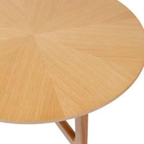 Mazzoni BELLUNO Naturel Essen - HOUTEN SALONTAFEL Ø65 cm ROND MODERN CLASSIC