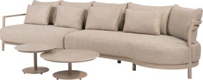 Boaz Mykonos modulaire chaise longue loungeset 4 delig keramiek latte 4 Seasons Outdoor