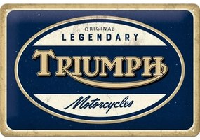 Metalen wandbord Triumph - Legendary Motorcycles, (20 x 30 cm)