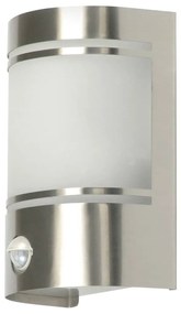 Smartwares Buitenwandlamp met sensor 14x20x10,5 cm zilverkleurig